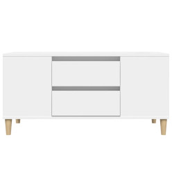 Meuble TV Blanc 102x44,5x50 cm Bois d'ingénierie