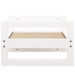 Lit pour chien Blanc 55,5x45,5x28 cm Bois de pin solide