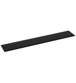 Panneaux muraux 12 pcs Noir 90x15 cm Tissu 1,62 m²