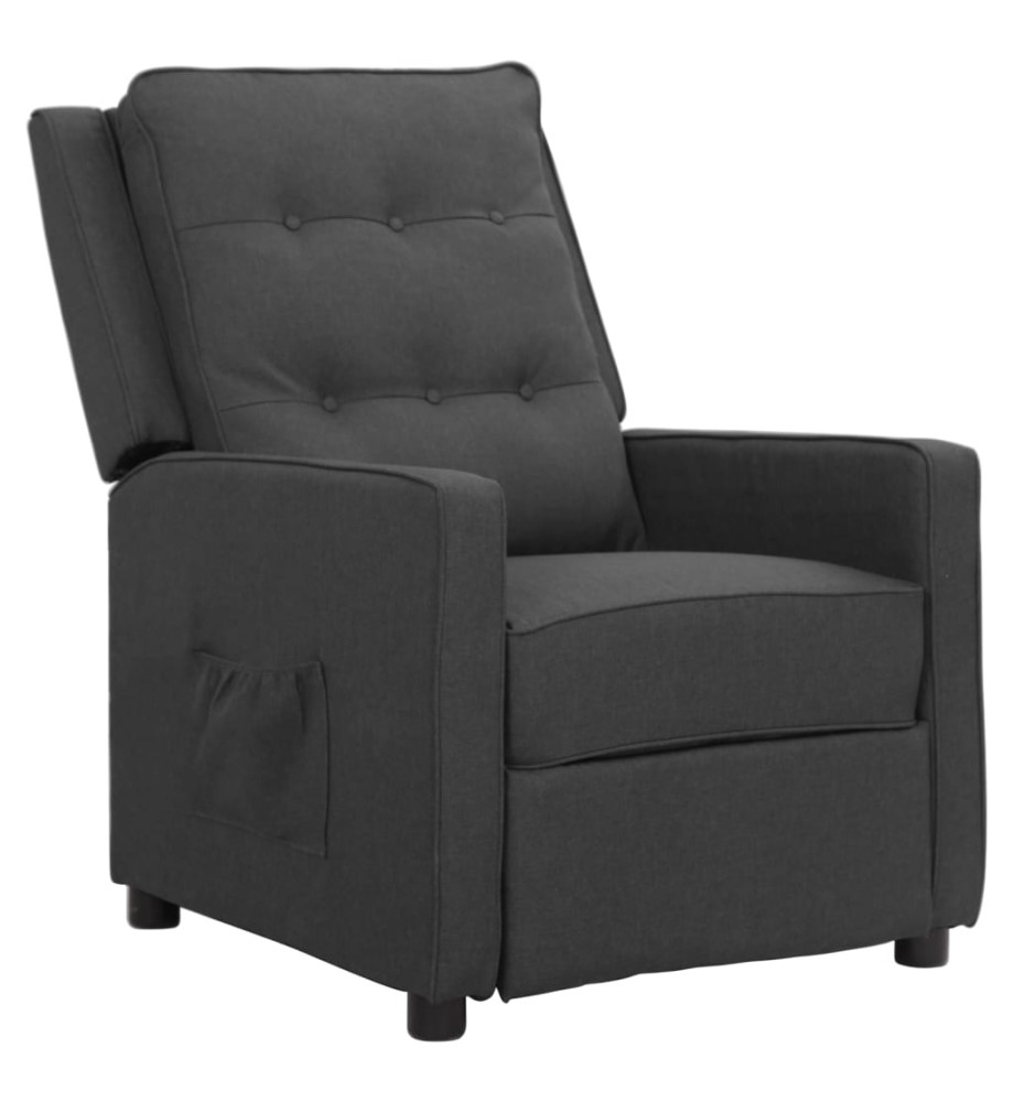 Fauteuil inclinable Gris foncé Tissu