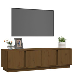 Meuble TV Marron miel 140x40x40 cm Bois de pin massif