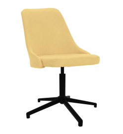 Chaise pivotante de bureau Jaune Tissu