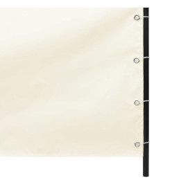 Écran de balcon Crème 120x240 cm Tissu Oxford