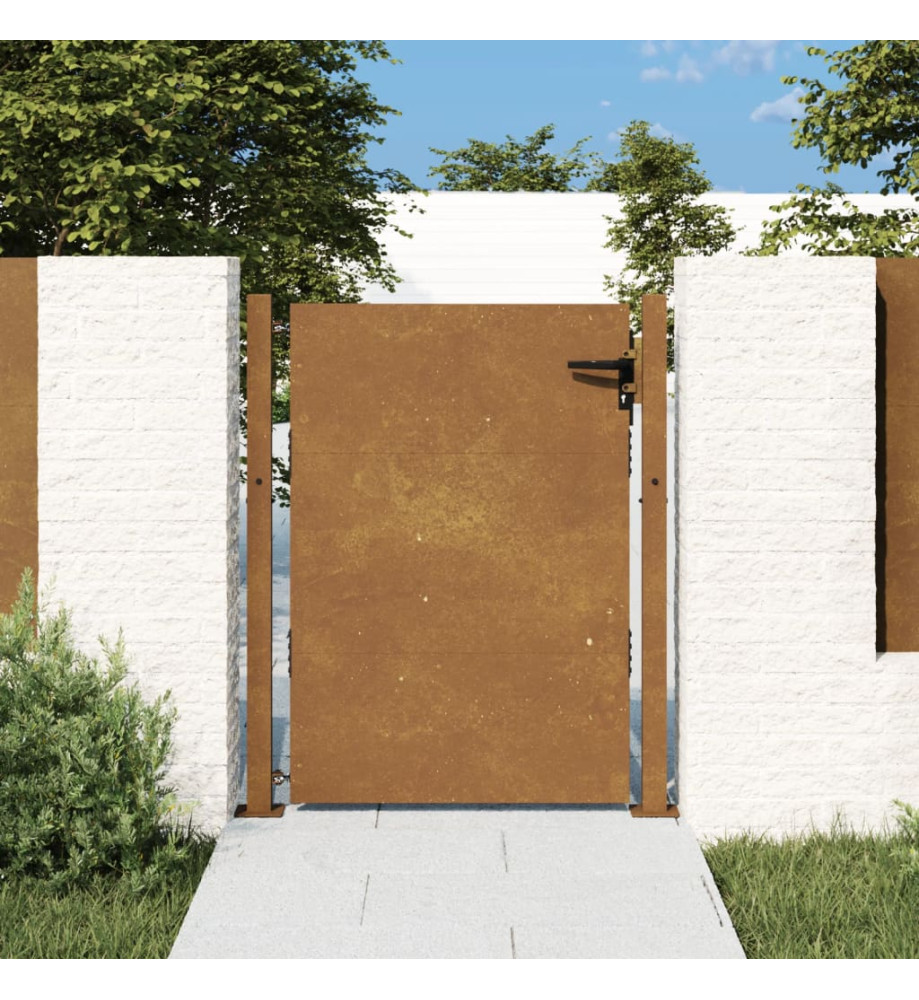 Portail de jardin 105x155 cm acier corten