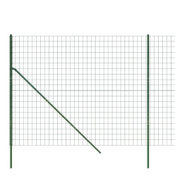 Clôture en treillis métallique vert 1,8x10 m acier galvanisé