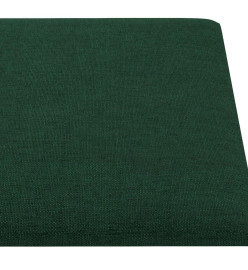 Panneaux muraux 12 pcs Vert foncé 60x30 cm Tissu 2,16 m²