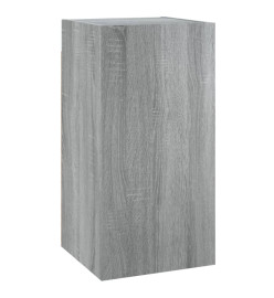 Meuble TV Sonoma gris 30,5x30x60 cm Bois d'ingénierie