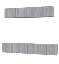 Ensemble de meubles TV 5 pcs Sonoma gris Bois d'ingénierie