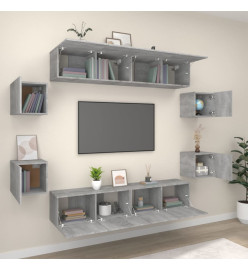 Ensemble de meubles TV 8 pcs Sonoma gris Bois d'ingénierie