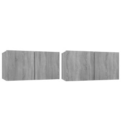 Ensemble de meubles TV 4 pcs Sonoma gris Bois d'ingénierie