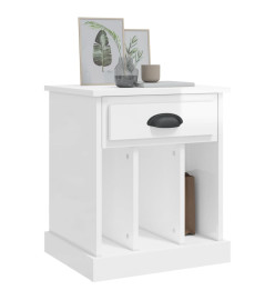 Tables de chevet 2 pcs blanc brillant 43x36x50 cm