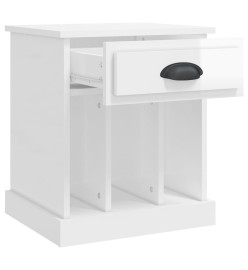 Tables de chevet 2 pcs blanc brillant 43x36x50 cm