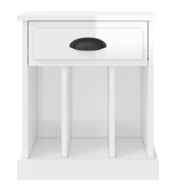 Tables de chevet 2 pcs blanc brillant 43x36x50 cm