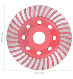 Disque de broyage diamanté avec Turbo 115 mm