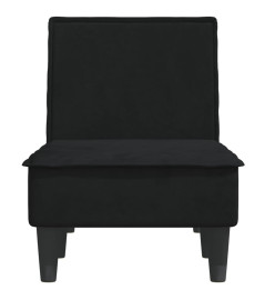 Chaise longue noir velours