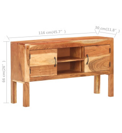 Buffet 116x30x66 cm Bois d'acacia massif