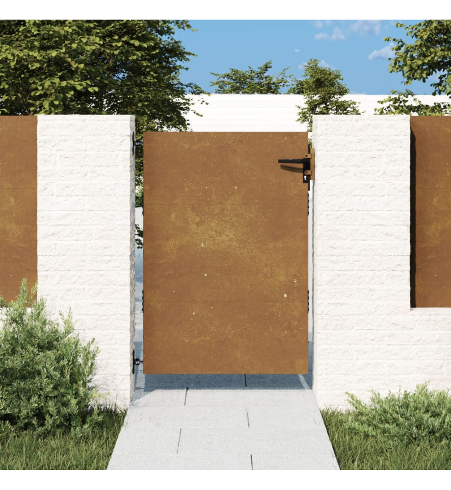 Portail de jardin 85x150 cm acier corten