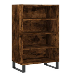 Buffet haut chêne fumé 57x35x90 cm bois d'ingénierie