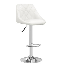 Tabourets de bar lot de 2 blanc similicuir