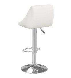 Tabourets de bar lot de 2 blanc similicuir