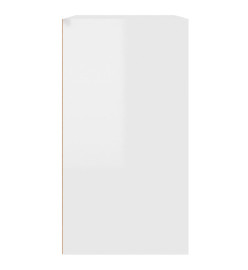 Armoire cosmétique Blanc brillant 80x40x75 cm Bois d'ingénierie