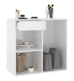 Armoire cosmétique Blanc brillant 80x40x75 cm Bois d'ingénierie