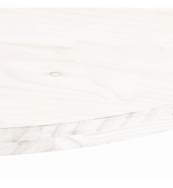 Dessus de table blanc 60x30x2,5 cm bois de pin massif ovale