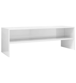 Meuble TV Blanc brillant 120 x 40 x 40 cm Aggloméré