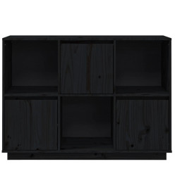 Buffet Noir 110,5x35x80 cm Bois massif de pin