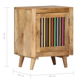 Table de chevet 40x30x50 cm Bois de manguier massif