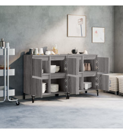 Buffets 2 pcs sonoma gris 60x35x70 cm bois d'ingénierie