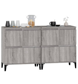 Buffets 2 pcs sonoma gris 60x35x70 cm bois d'ingénierie