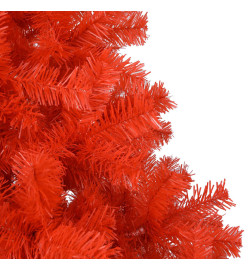 Arbre de Noël artificiel avec LED et boules Rouge 120 cm PVC