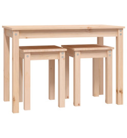 Tables gigognes 3 pcs Bois de pin massif