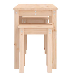 Tables gigognes 3 pcs Bois de pin massif