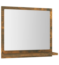 Miroir de bain Chêne fumé 40x10,5x37 cm Bois d'ingénierie