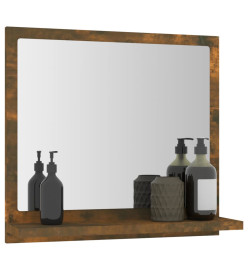 Miroir de bain Chêne fumé 40x10,5x37 cm Bois d'ingénierie