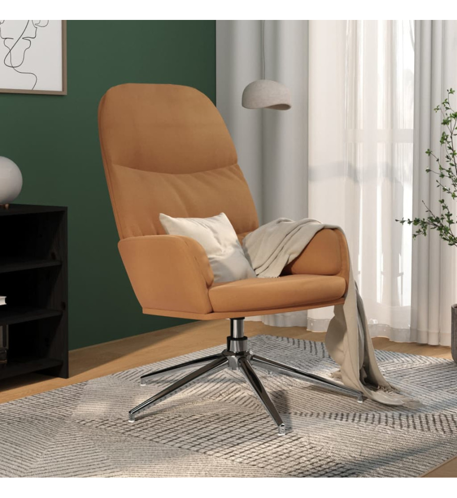 Chaise de relaxation Taupe Similicuir daim