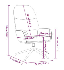 Chaise de relaxation Taupe Similicuir daim