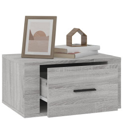 Table de chevet murale Sonoma gris 50x36x25 cm