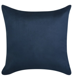 Housse de coussin 4 pcs 80x80cm Polyester Faux Daim Bleu marin