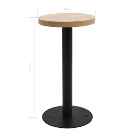 Table de bistro Marron clair 40 cm MDF