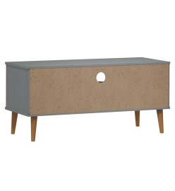 Meuble TV MOLDE Gris 106x40x49 cm Bois de pin massif