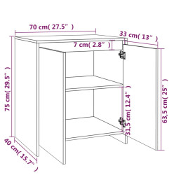 Buffets 3 pcs Chêne sonoma Bois d'ingénierie