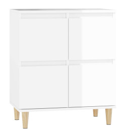 Buffet Blanc brillant 60x35x70 cm Bois d'ingénierie