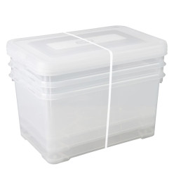 Curver Ensemble de boîtes de rangement Handy 3x50L Transparent