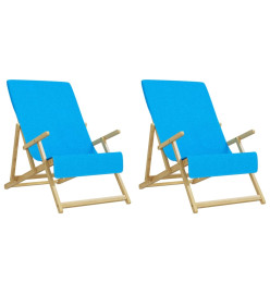 Serviettes de plage 2 pcs turquoise 60x135 cm tissu 400 GSM