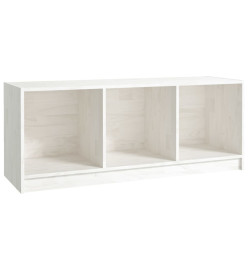 Meuble TV Blanc 104x33x41 cm Bois de pin massif