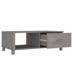 Table basse HAMAR Gris clair 100x55x35 cm Bois massif de pin