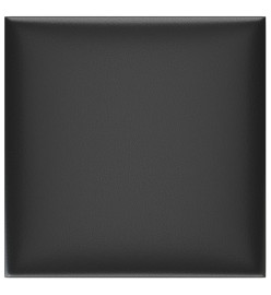 Panneaux muraux 12 pcs Noir 30x30 cm Similicuir 1,08 m²